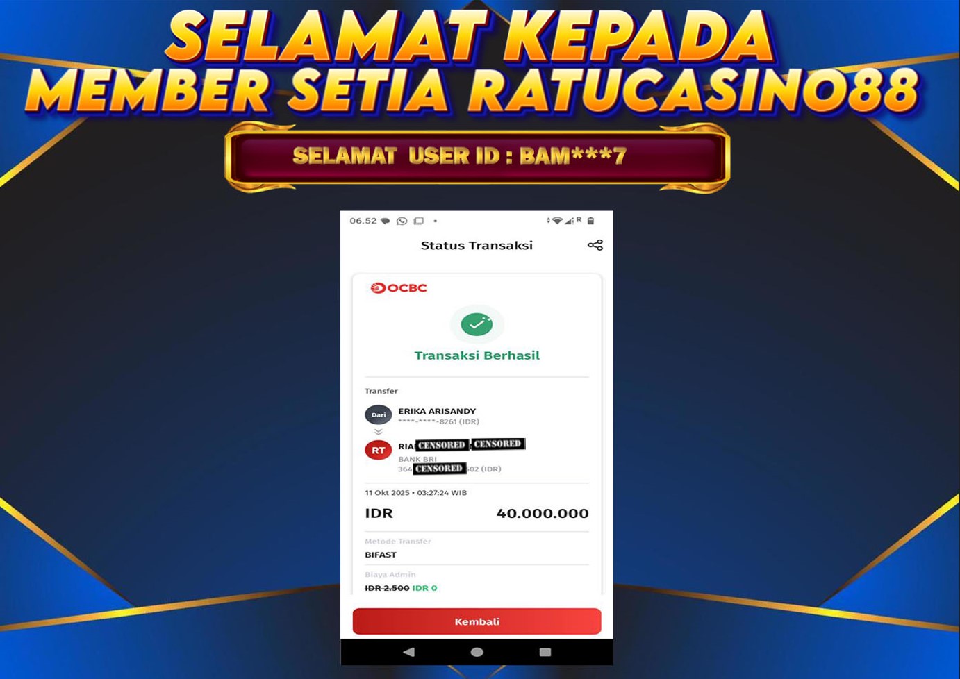 WITHDRAWAL MEMBER 87