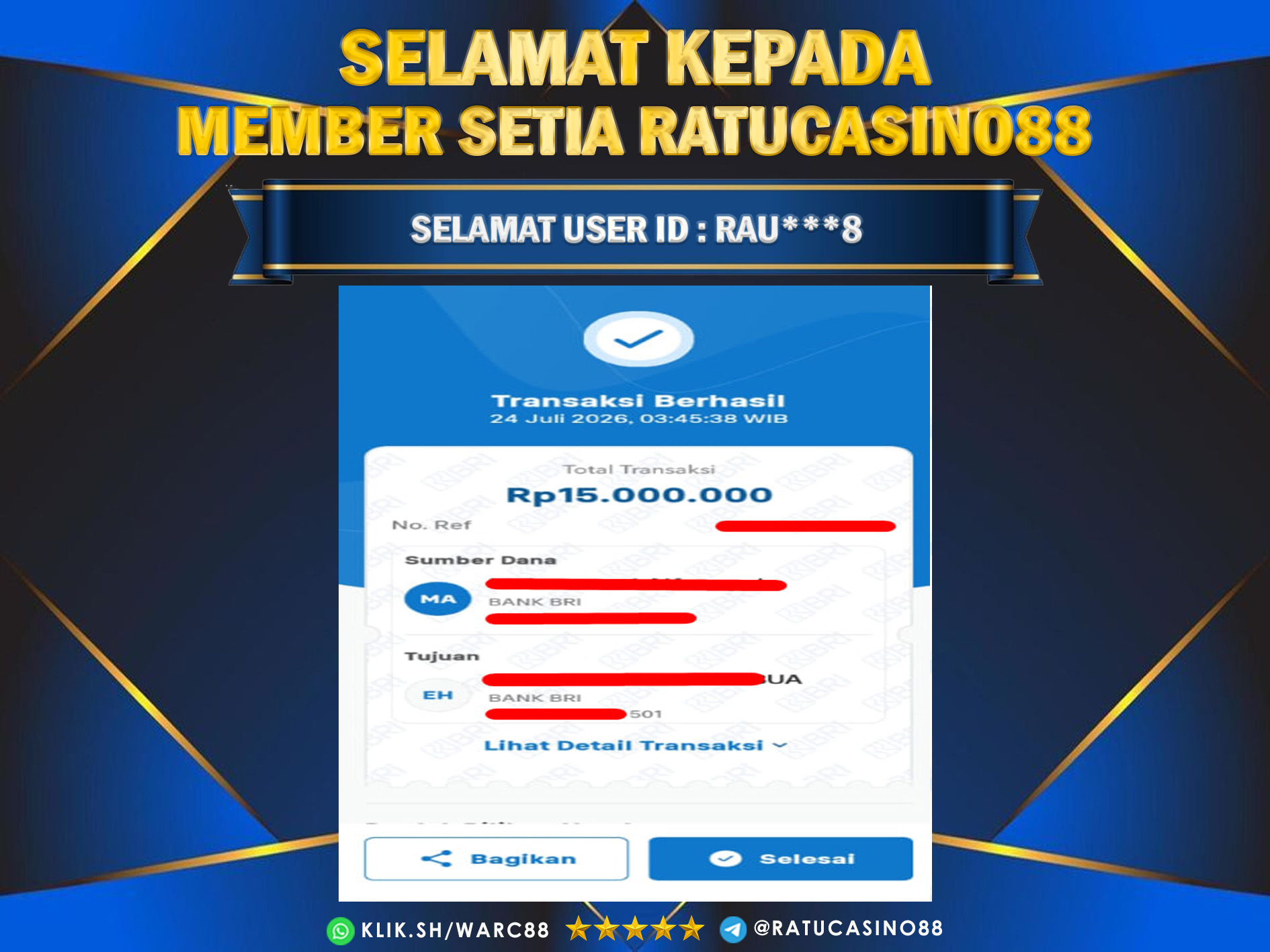 BUKTI WITHDRAW 257