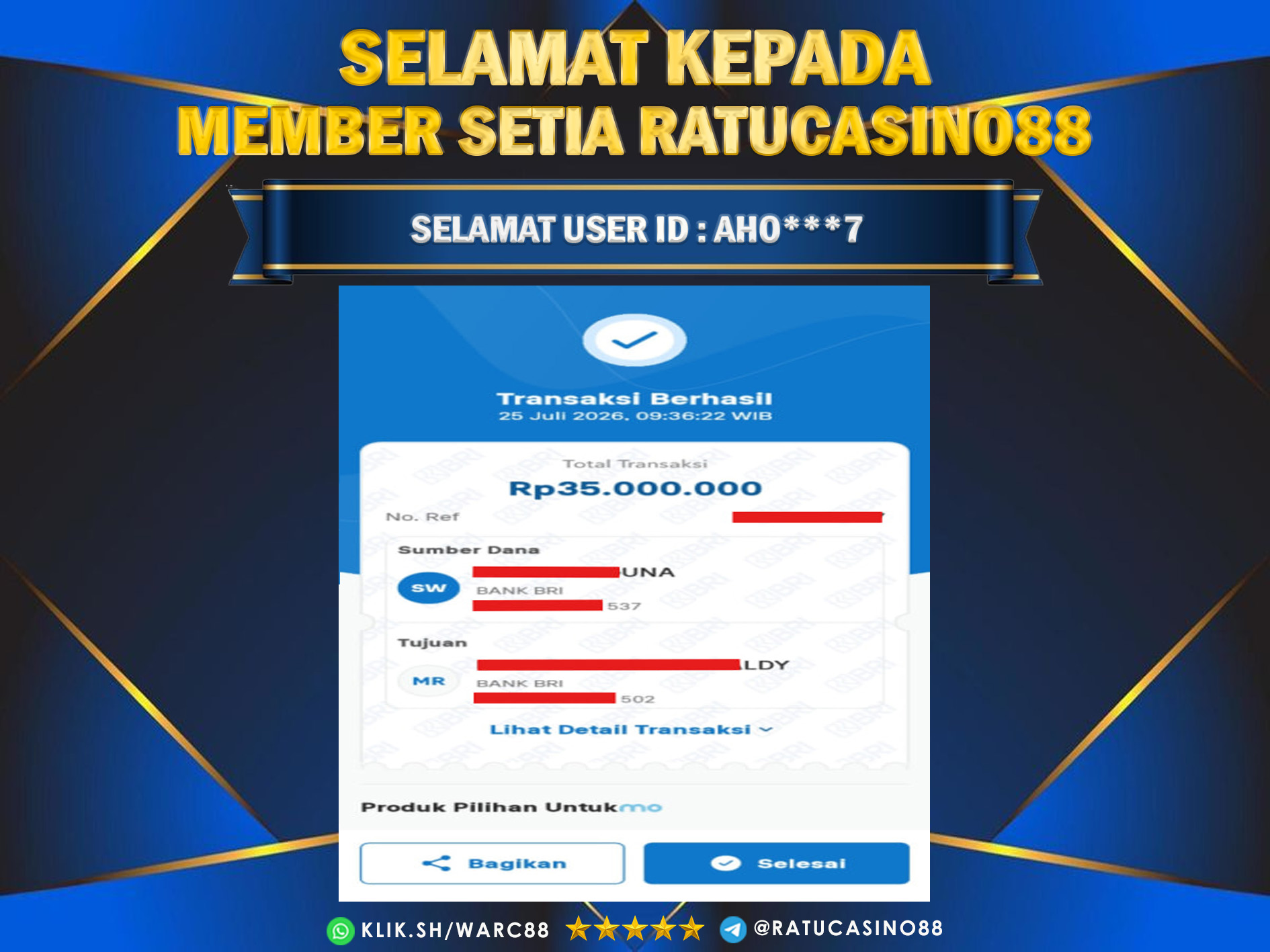 BUKTI WITHDRAW 258