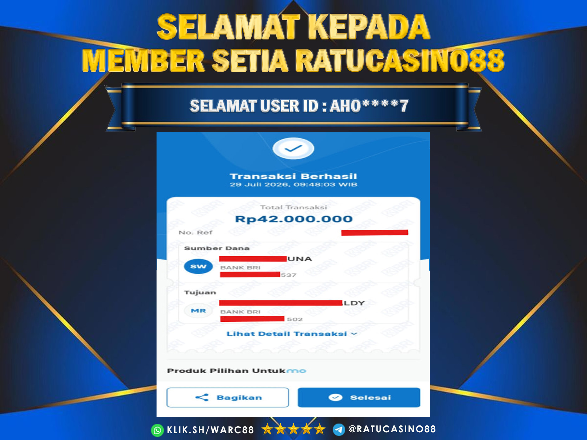 BUKTI WITHDRAW 261