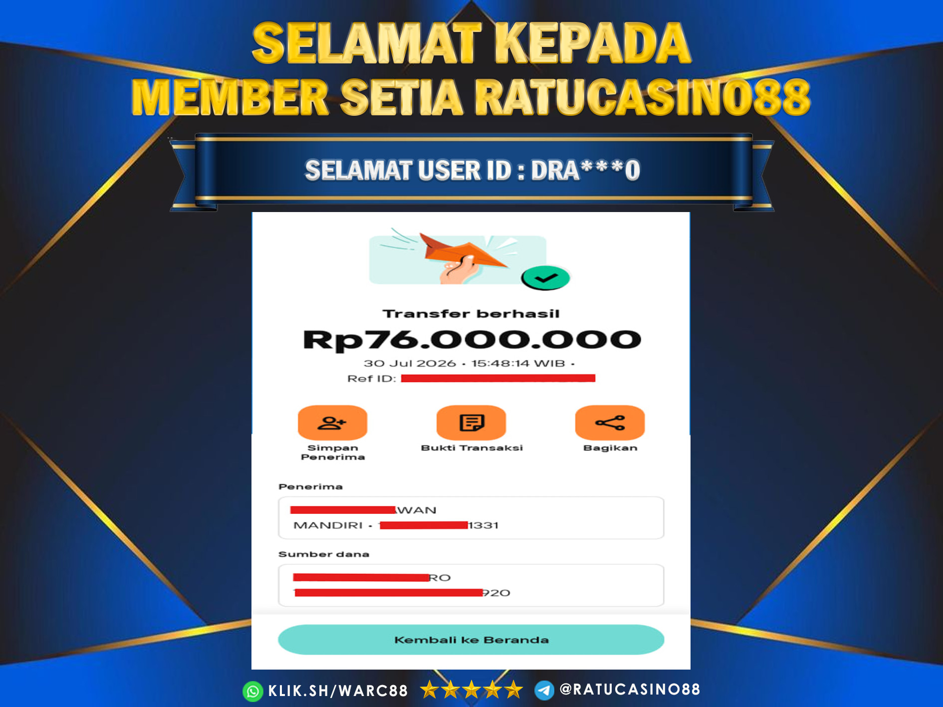 BUKTI WITHDRAW 262
