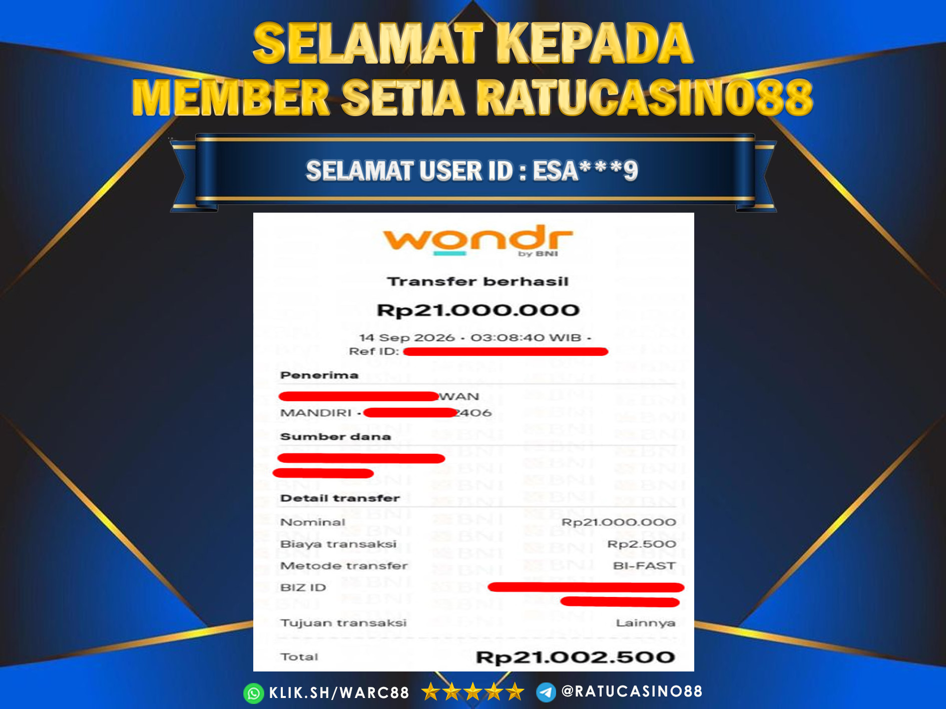 BUKTI WITHDRAW 284